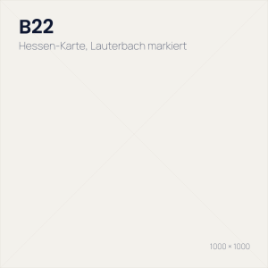 Karte von Hessen mit dem Standort Lauterbach